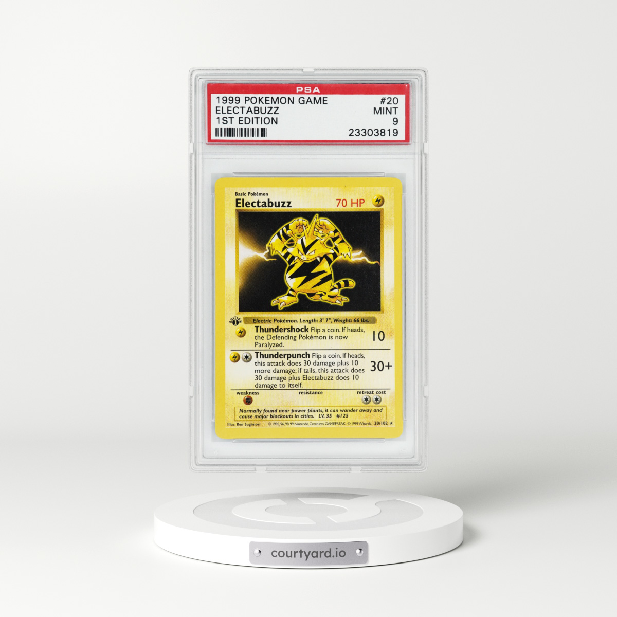 1999 Base Set #20 Electabuzz - 1st Edition Shadowless (PSA 9 MINT)