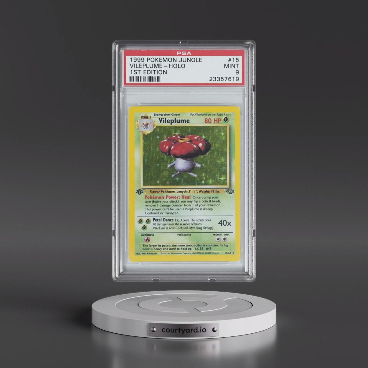 1999 Jungle #15 Vileplume - 1st Edition Holo (PSA 9 MINT)