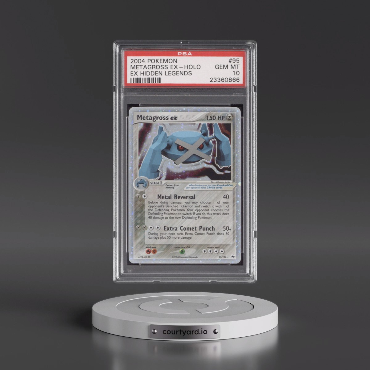 2004 Pokémon EX Hidden Legends #95 Metagross EX - Holo Holo (PSA 10 GEM MINT)