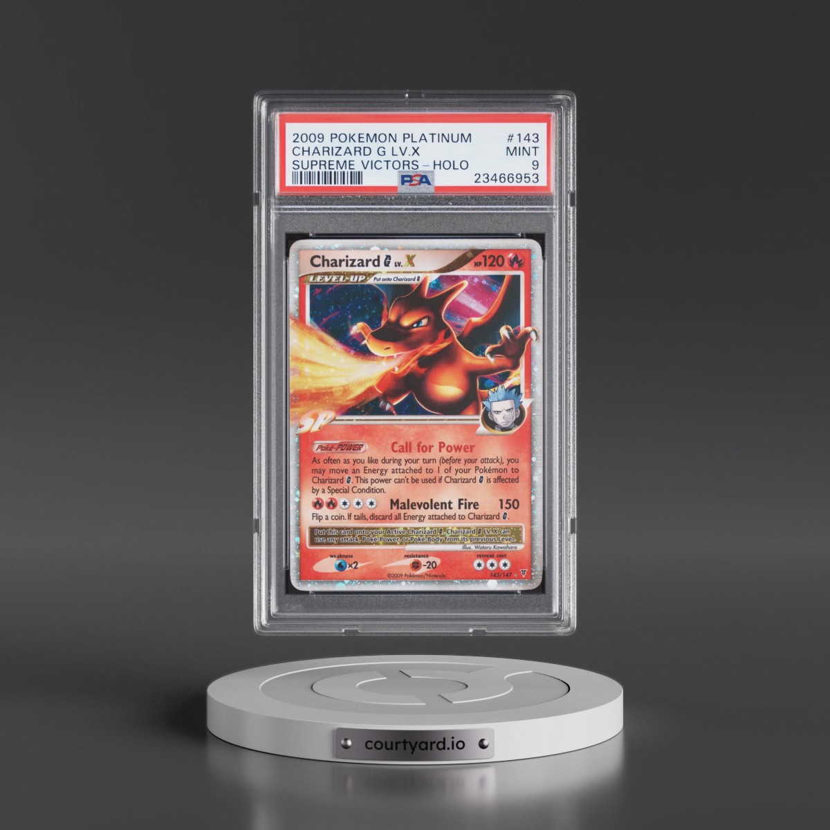 2009 Pokémon Platinum Supreme Victors #143 Charizard G LV.X - Holo (PSA 9 MINT)