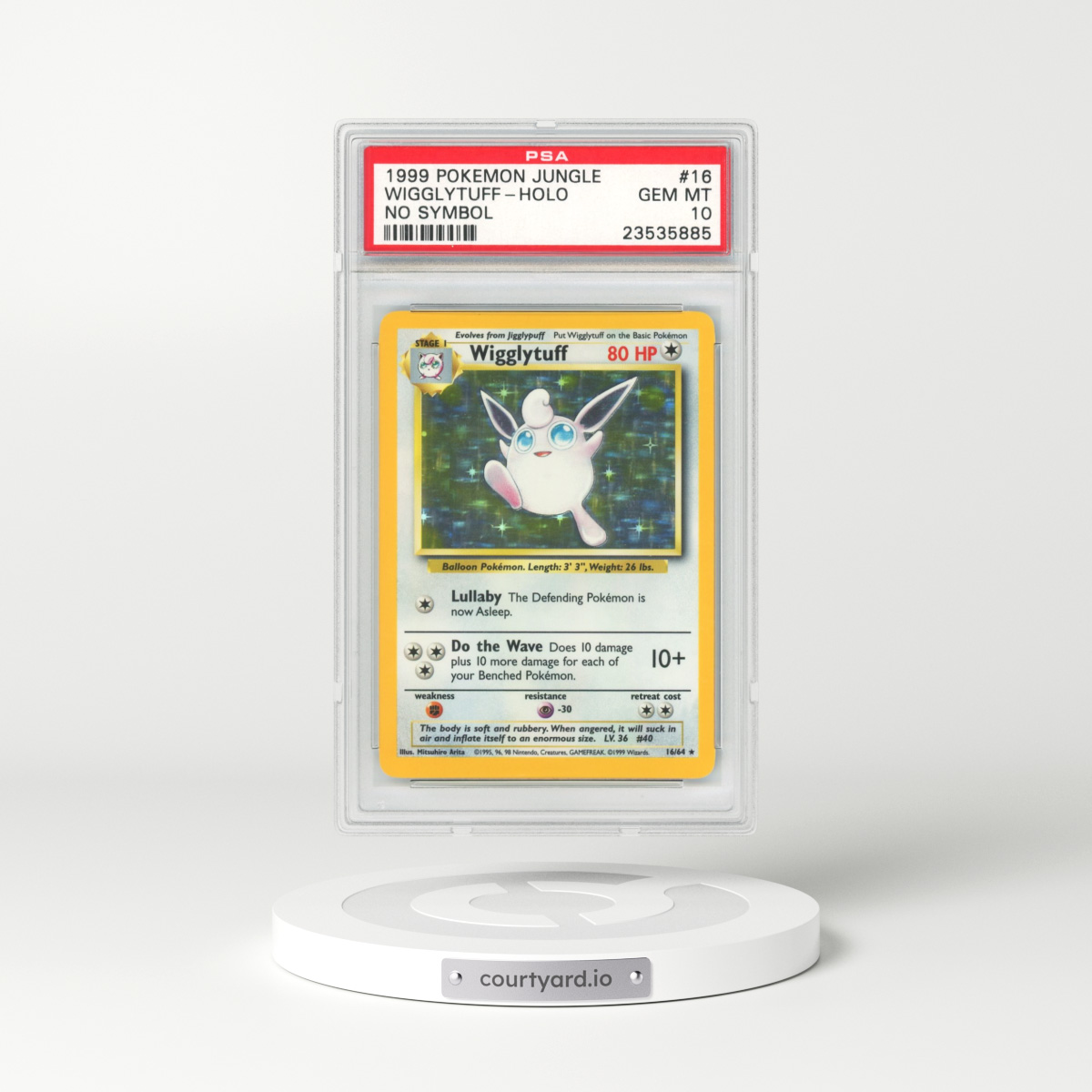 1999 Jungle #16 Wigglytuff - Holo No Symbol (PSA 10 GEM MINT)