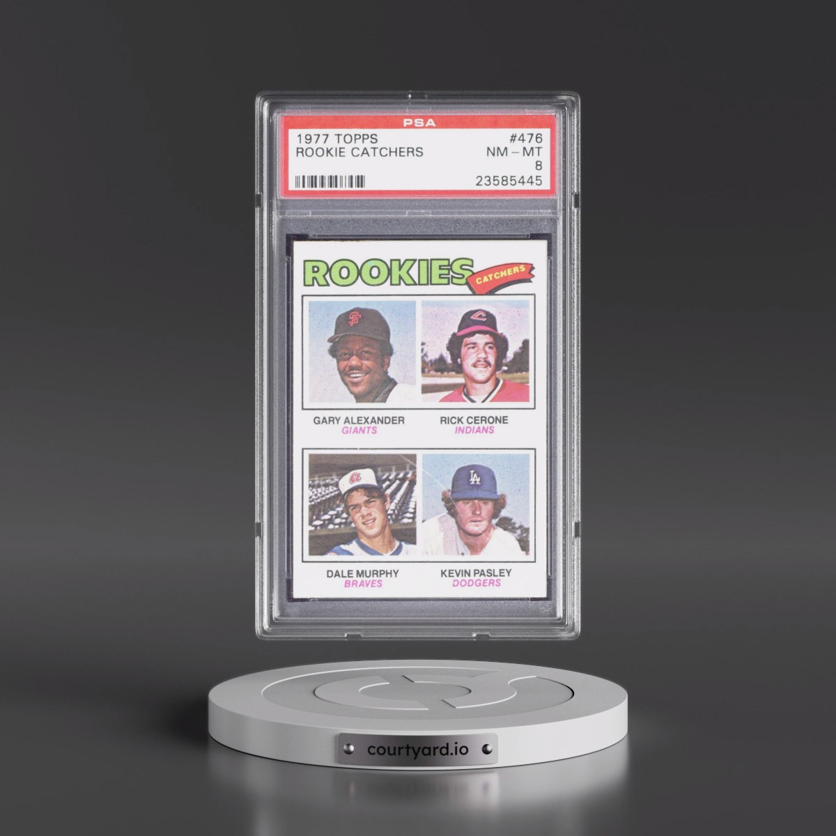 1977 Topps #476 Rookie Catchers (PSA 8 NM-MT)