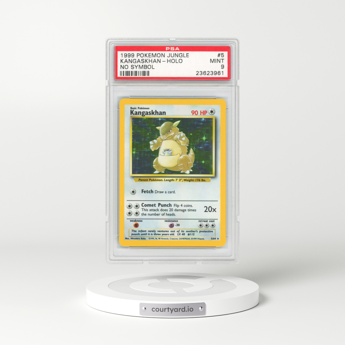 1999 Jungle #5 Kangaskhan - Holo No Symbol (PSA 9 MINT)