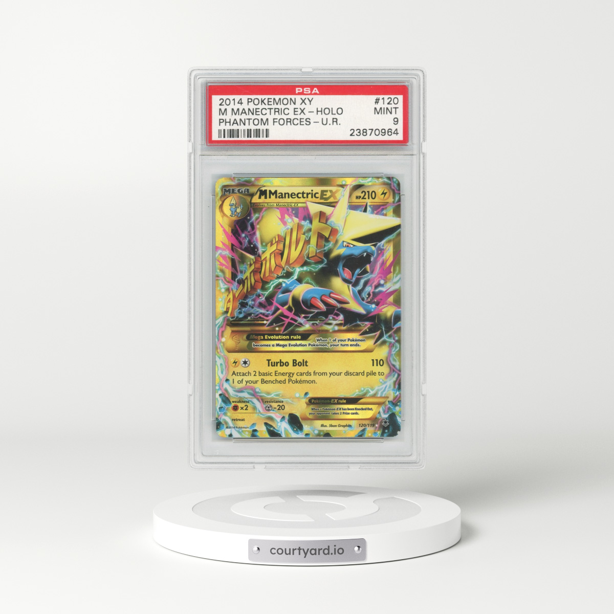 2014 Phantom Forces #120 M Manectric EX - Holo (PSA 9 MINT)