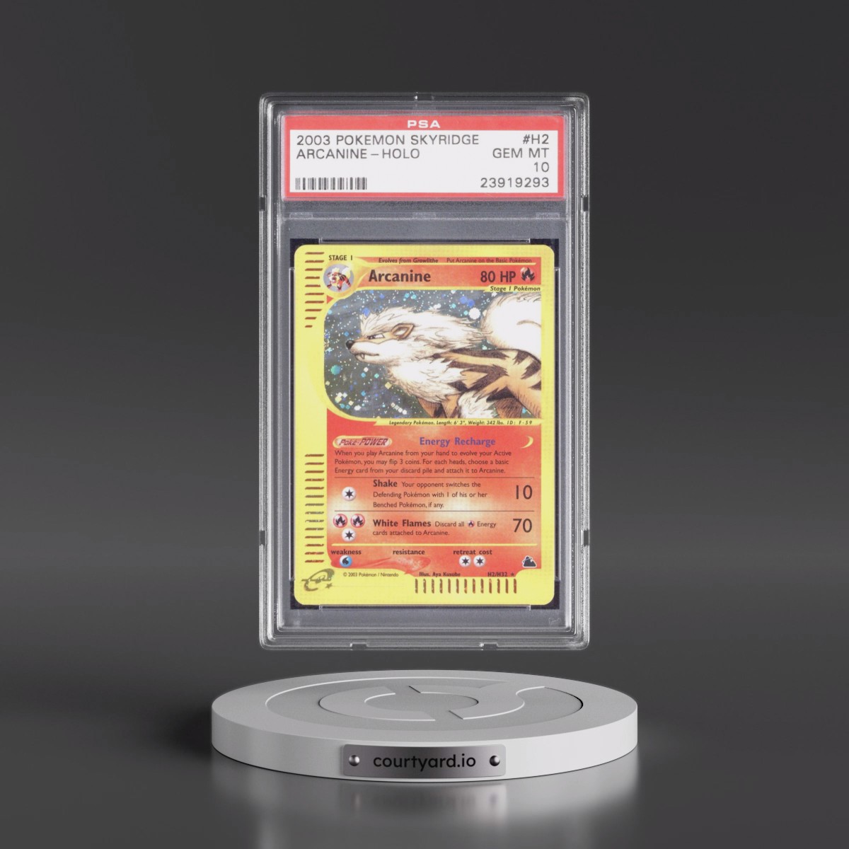 2003 Pokémon Skyridge #H2 Arcanine - Holo (PSA 10 GEM MINT) - Photo