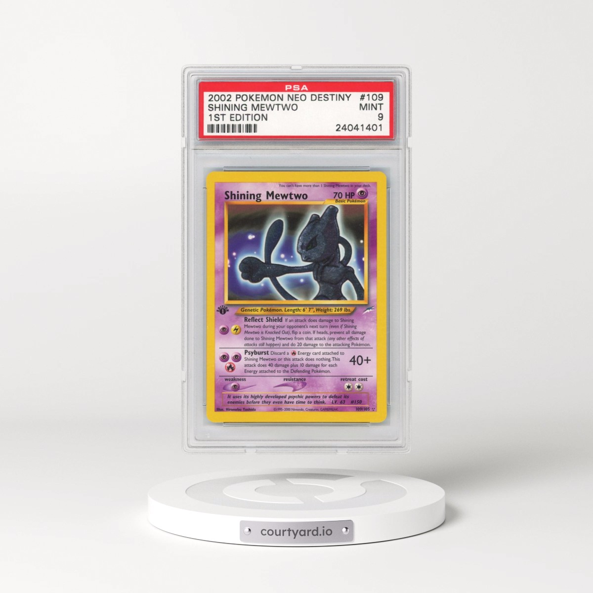 2002 Pokémon Neo Destiny #109 Shining Mewtwo - 1st Edition Holo (PSA 9 MINT)
