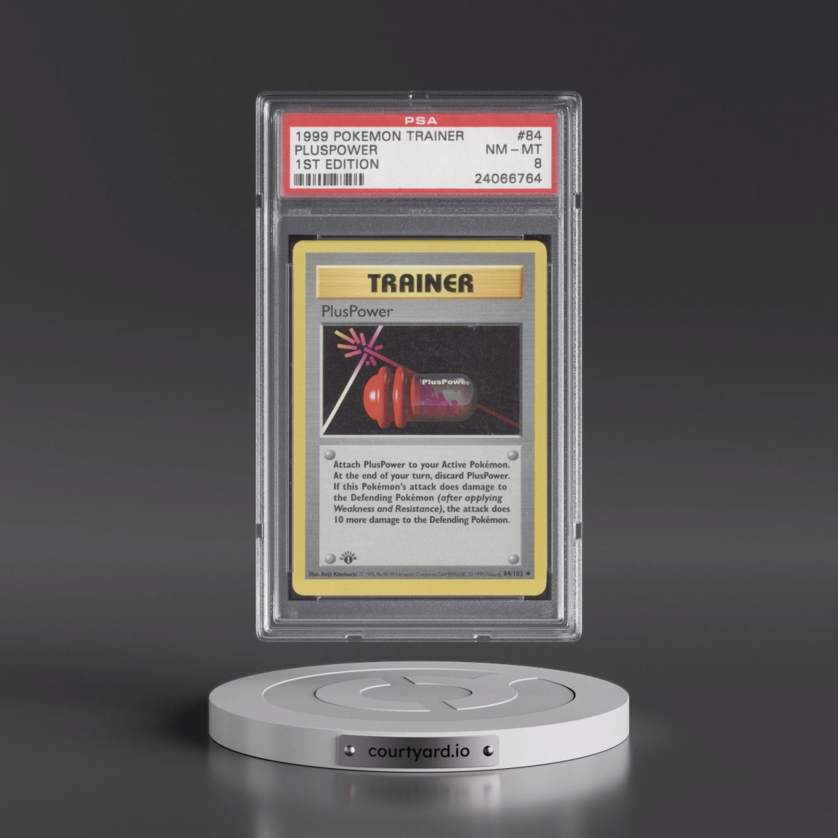 1999 Pokémon Game #84 Pluspower - 1st Edition (PSA 8 NM-MT)