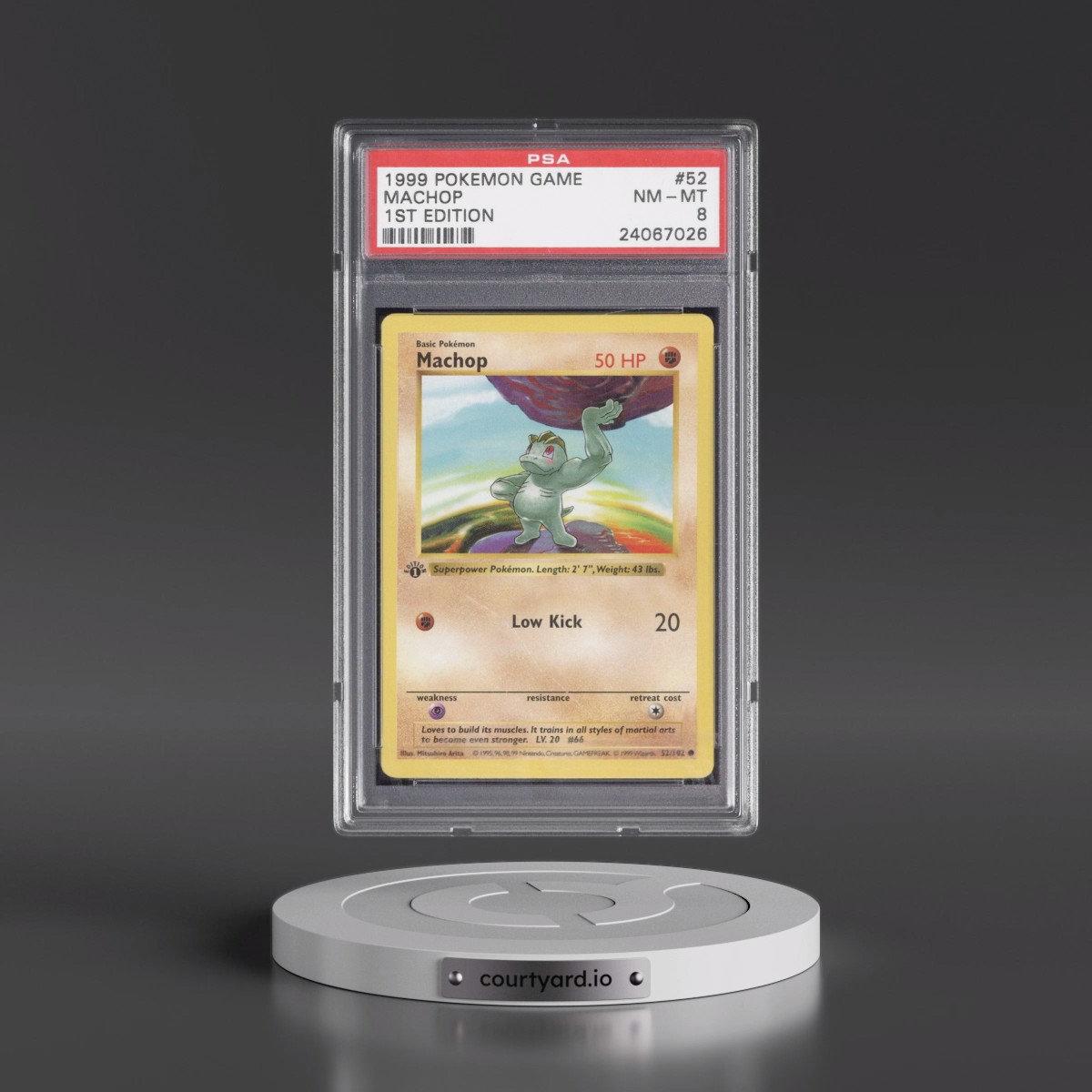 1999 Pokémon Game Machop - 1st Edition #52 PSA 8