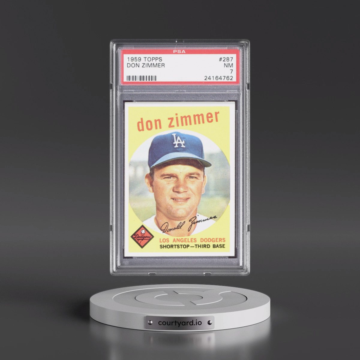 1959 Topps #287 Don Zimmer (PSA 7 NM)
