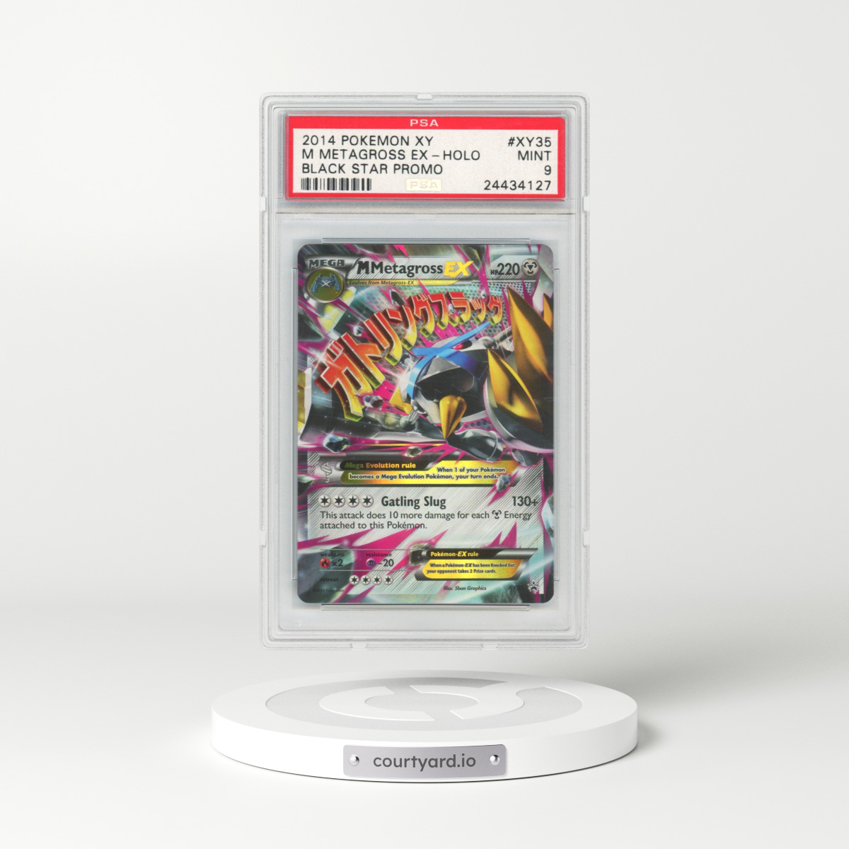 2014 Pokémon XY Black Star Promo #XY35 M Metagross EX - Holo (PSA 9 MINT)