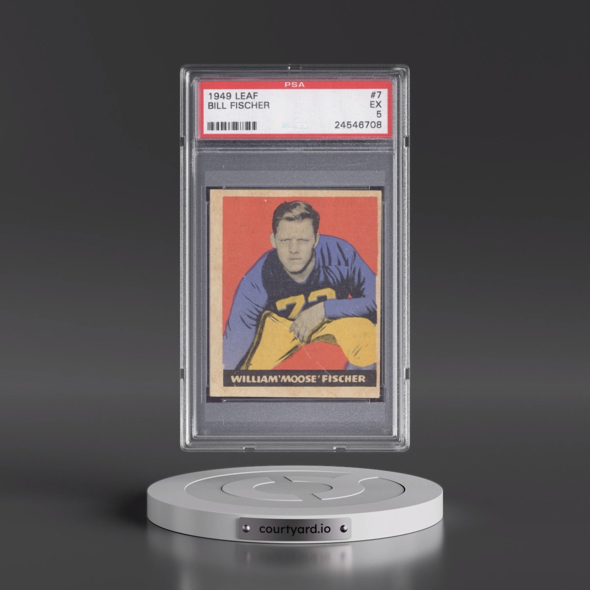 1949 Leaf #7 Bill Fischer (PSA 5 EX)
