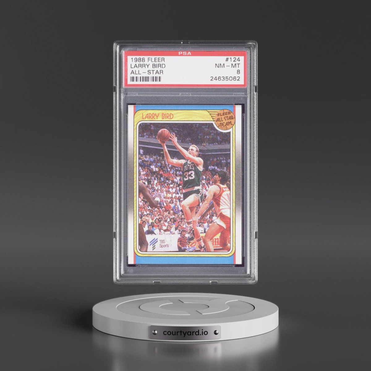 1988 Fleer #124 Larry Bird - All-Star (PSA 8 NM-MT)