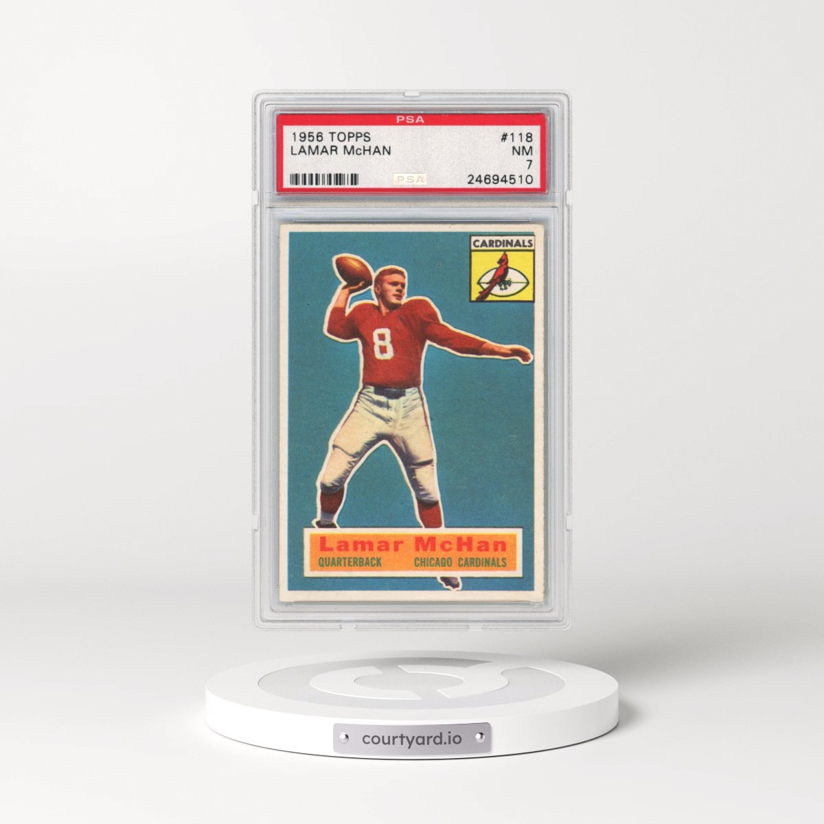 1956 Topps #118 Lamar McHan (PSA 7 NM)