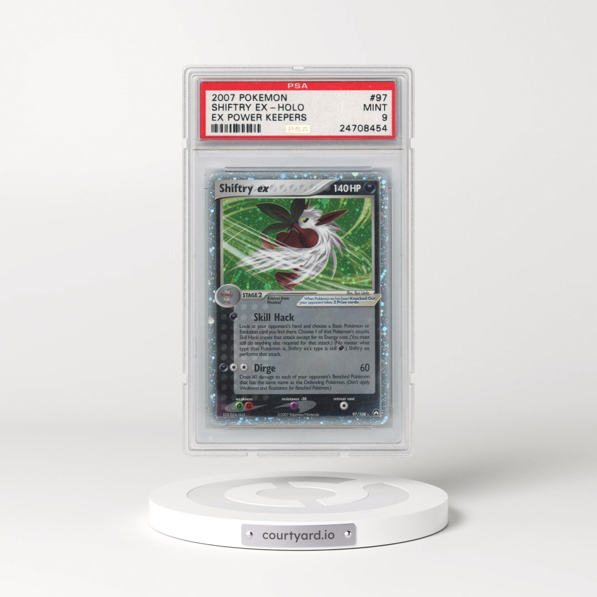 2007 Pokémon EX Power Keepers #97 Shiftry EX - Holo Holo (PSA 9 MINT)