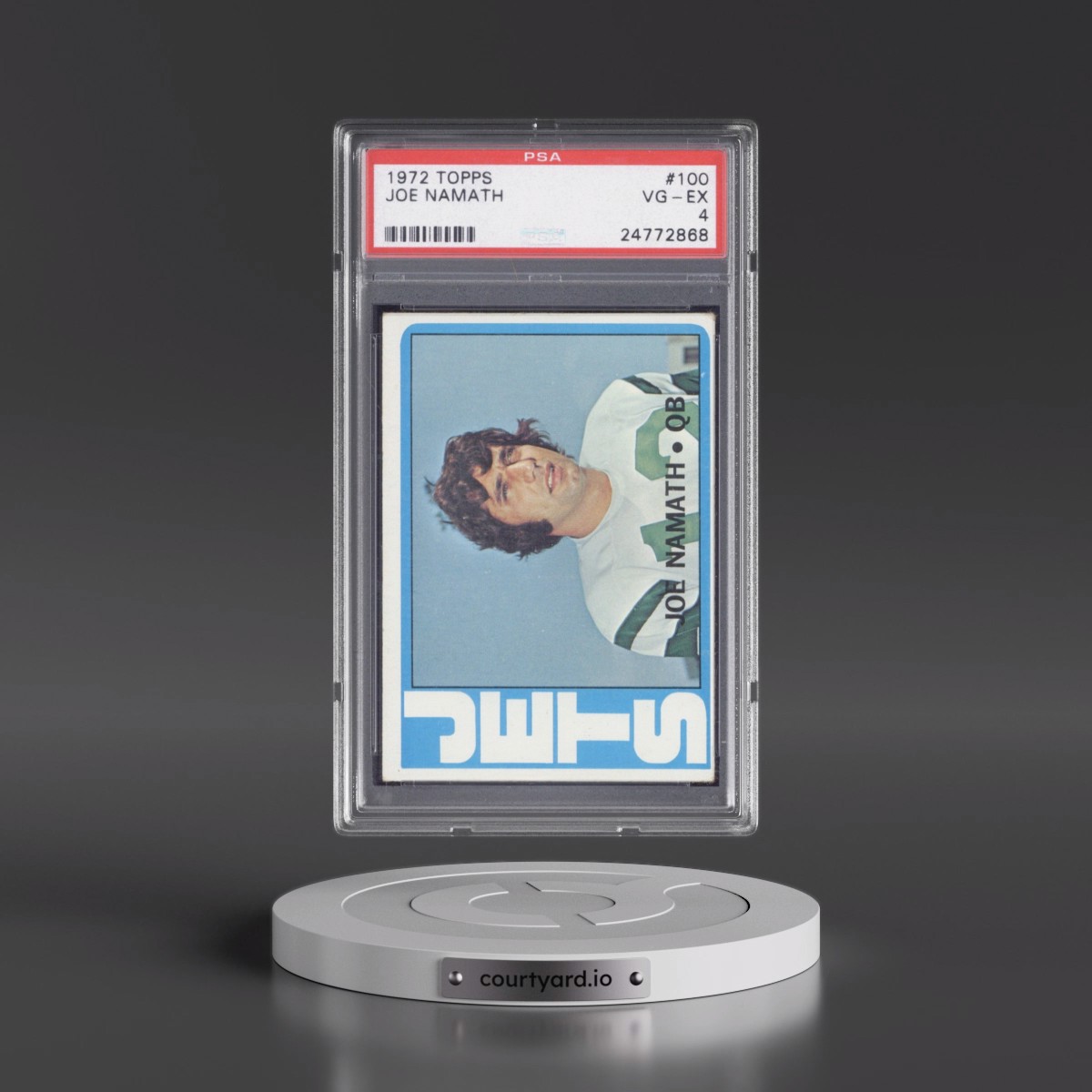 1972 Topps #100 Joe Namath (PSA 4 VG-EX)