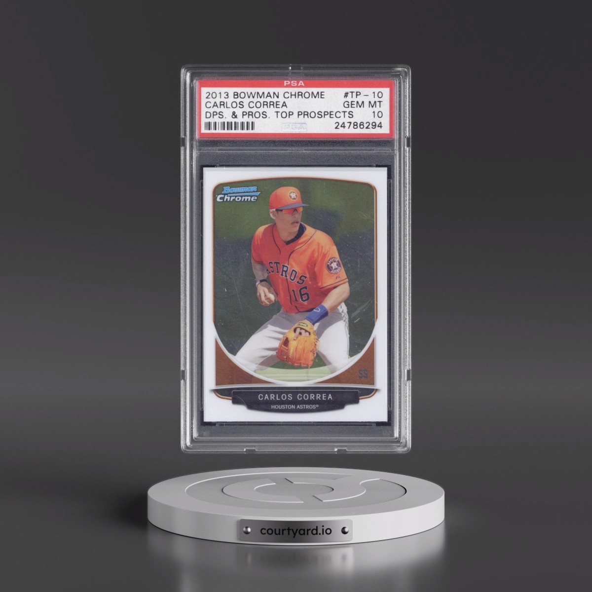 2013 Bowman Chrome Draft Picks & Prospects Top Prospects Carlos Correa #TP-10 PSA 10