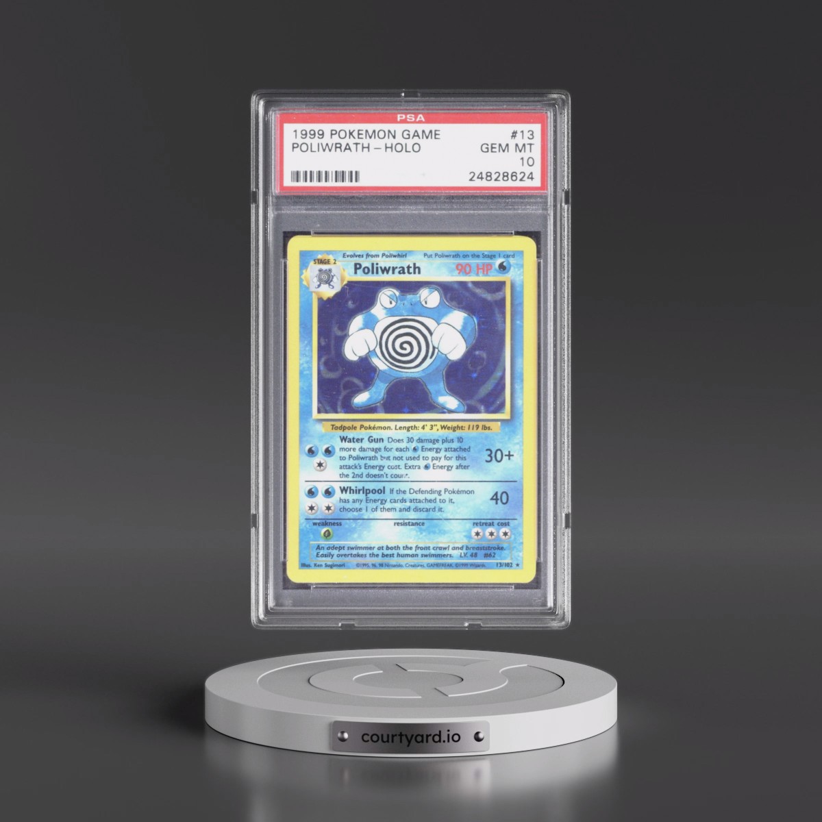 1999 Pokémon Game #13 Poliwrath - Holo (PSA 10 GEM MINT)