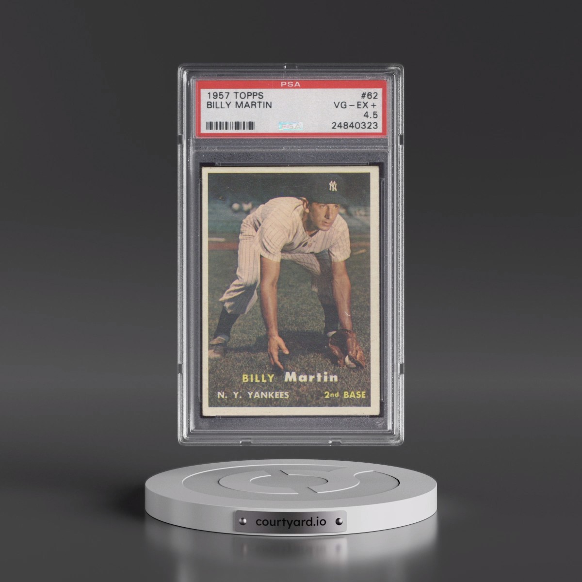 1957 Topps #62 Billy Martin (PSA 4.5 VG-EX+)