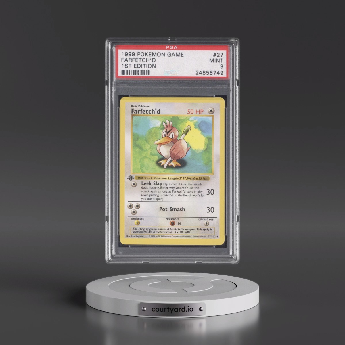 1999 Pokémon Game Farfetch'd - 1st Edition #27 PSA 9