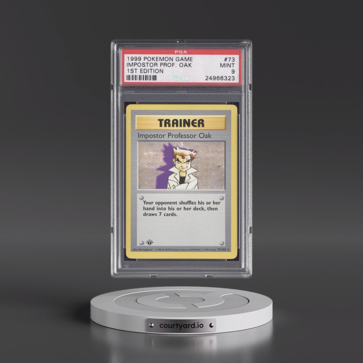 1999 Pokémon Game Impostor Professor Oak - 1st Edition #73 PSA 9