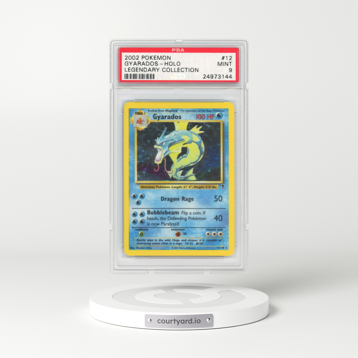 2002 Legendary Collection #12 Gyarados - Holo (PSA 9 MINT)