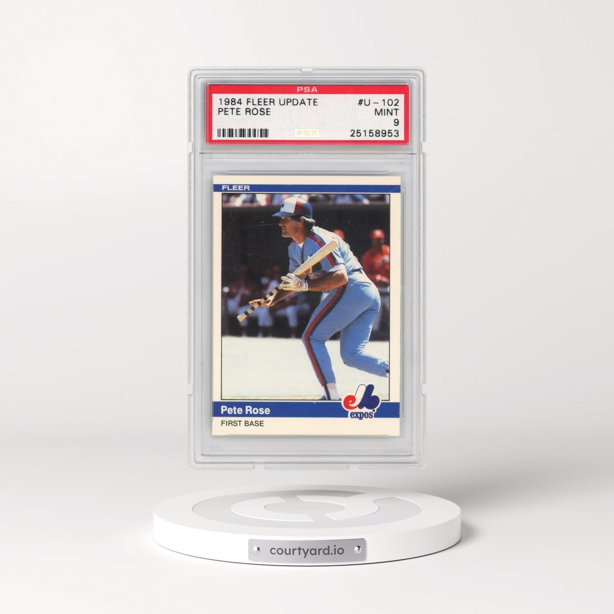 1984 Fleer Update #U-102 Pete Rose (PSA 9 MINT)