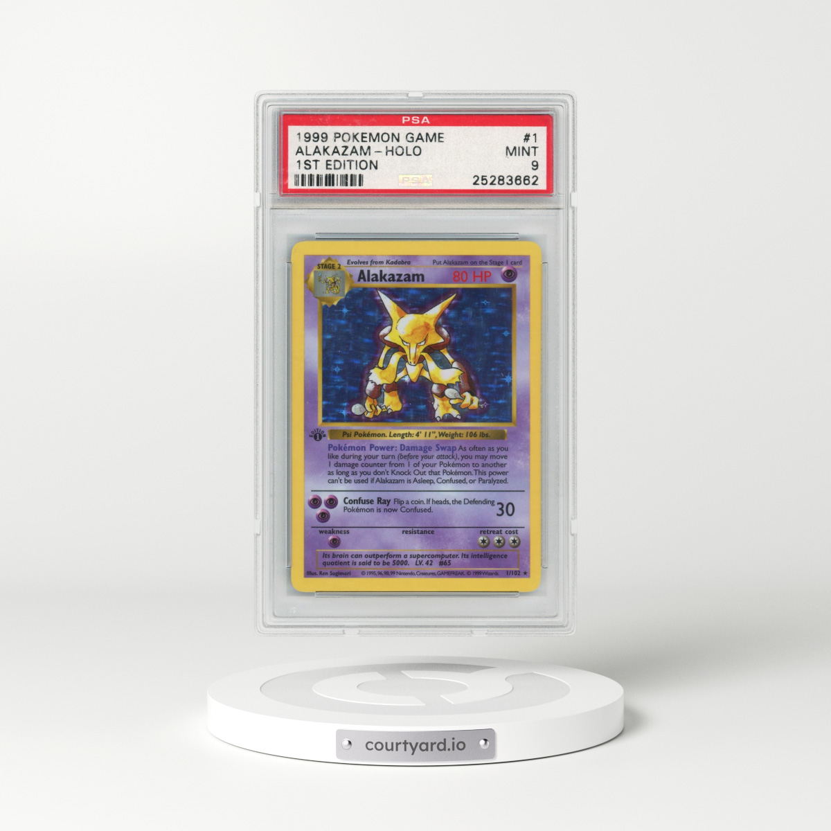 1999 Pokémon Game #1 Alakazam - 1st Edition Holo (PSA 9 MINT)