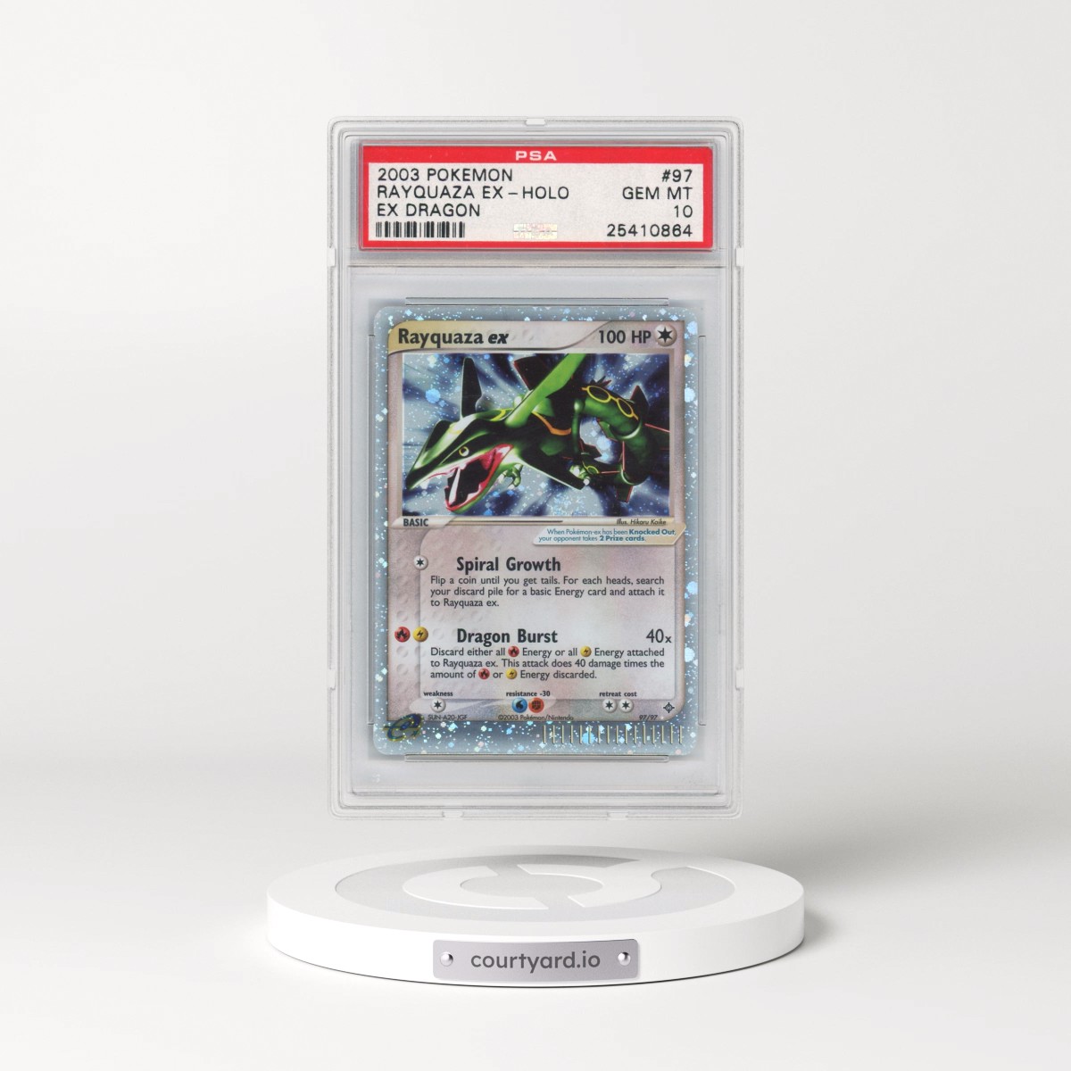 2003 Pokémon EX Dragon #97 Rayquaza EX - Holo Holo (PSA 10 GEM MINT)