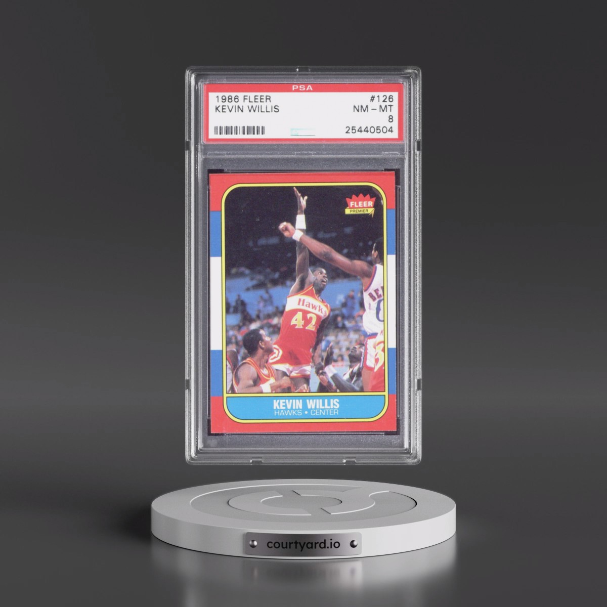 1986 Fleer #126 Kevin Willis (PSA 8 NM-MT)