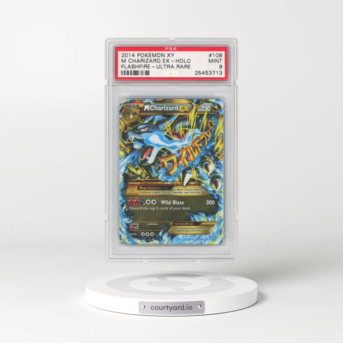2014 Pokémon XY Flashfire #108 M Charizard EX - Holo Ultra Rare (PSA 9 MINT)