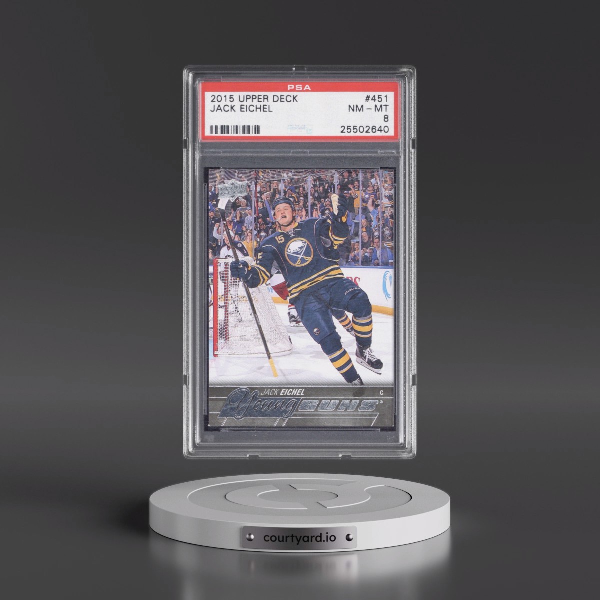2015 Upper Deck Jack Eichel #451 PSA 8