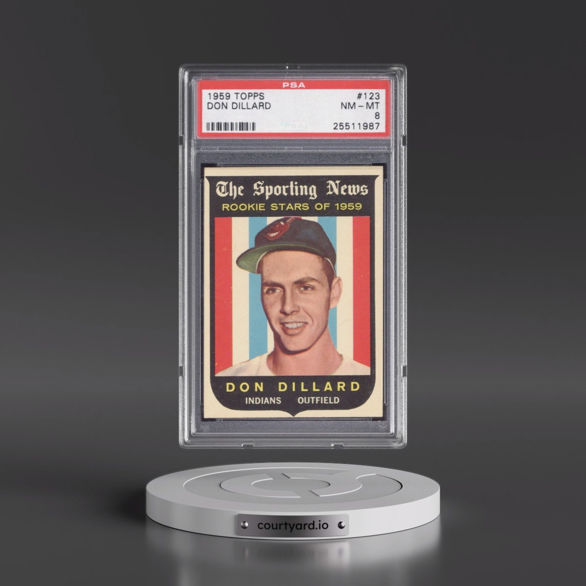 1959 Topps #123 Don Dillard (PSA 8 NM-MT)