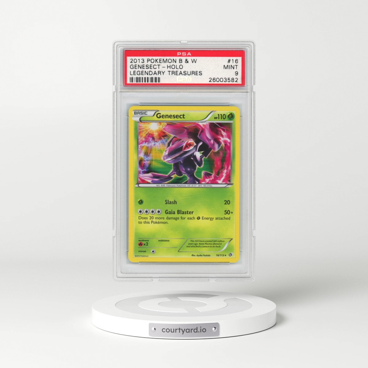 2013 Pokémon Black & White Legendary Treasures #16 Genesect - Holo (PSA 9 MINT)