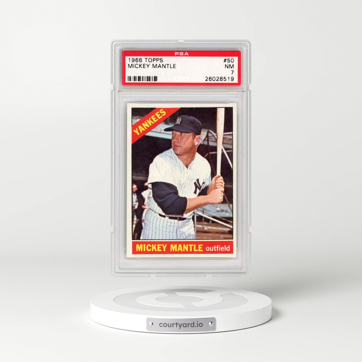 1966 Topps #50 Mickey Mantle (PSA 7 NM)