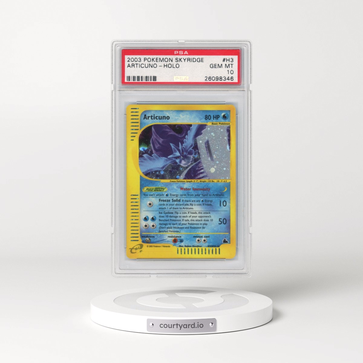 2003 Pokémon Skyridge #H3 Articuno - Holo (PSA 10 GEM MINT)