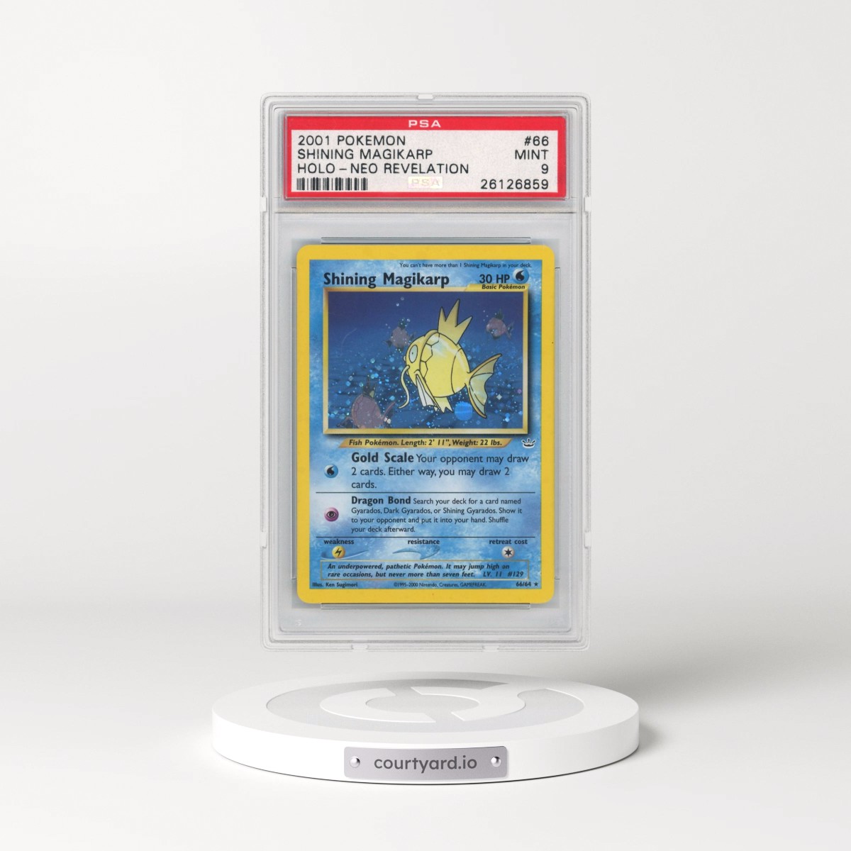 2001 Pokémon Neo Revelation #66 Shining Magikarp - Holo Holo (PSA 9 MINT)