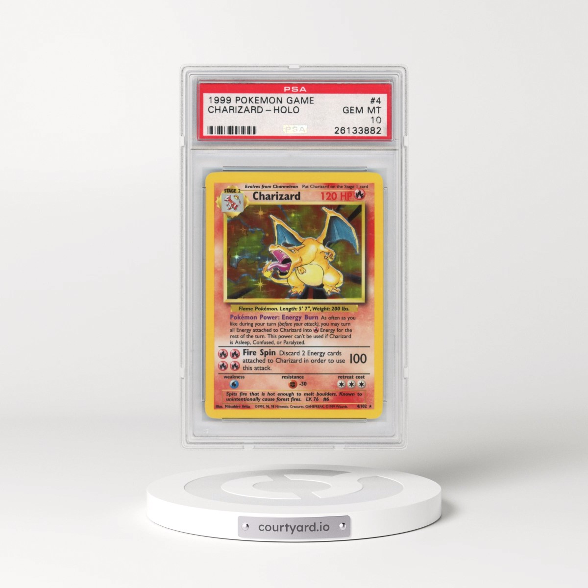 1999 Pokémon Game #4 Charizard - Holo (PSA 10 GEM MINT)