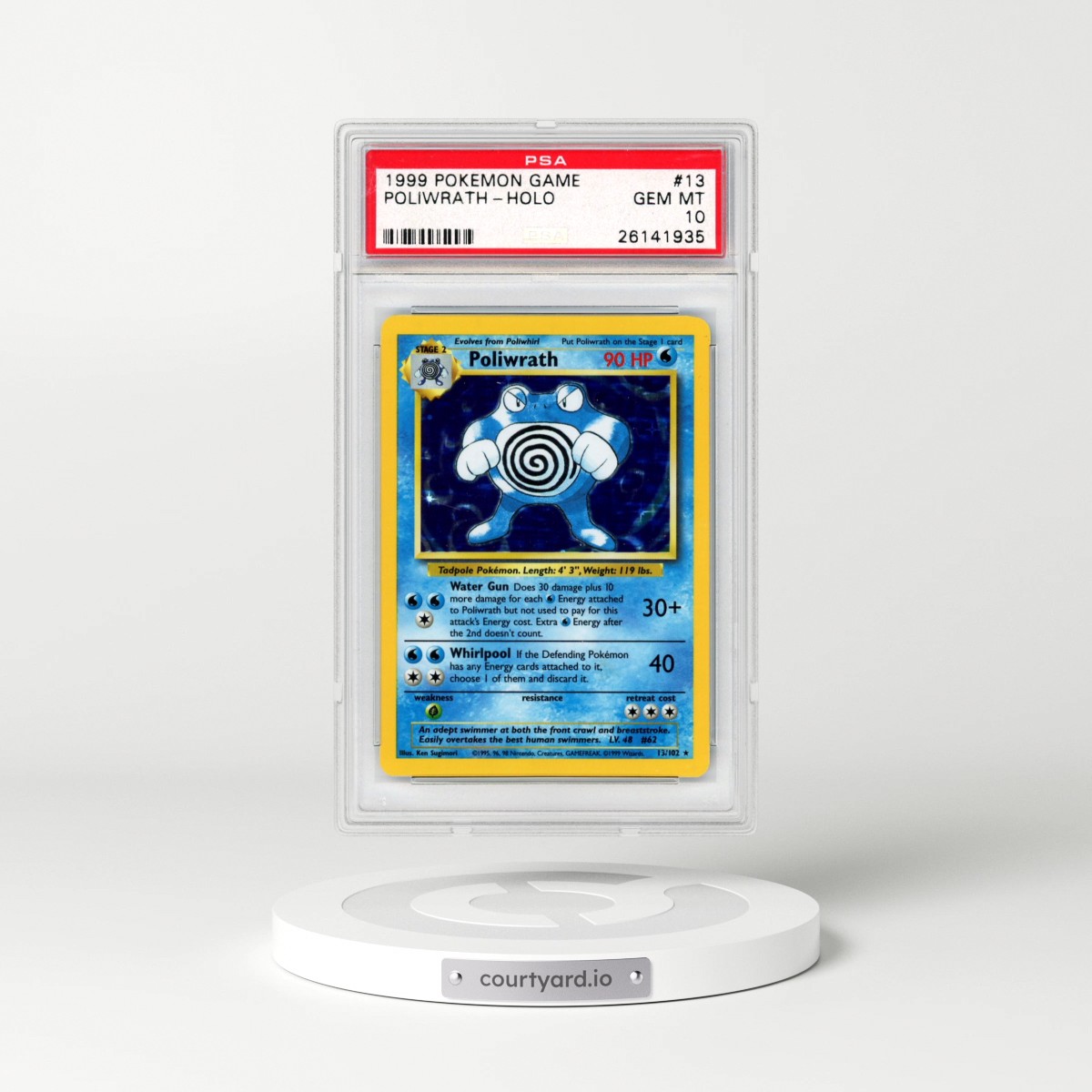 1999 Pokémon Game #13 Poliwrath - Holo (PSA 10 GEM MINT)