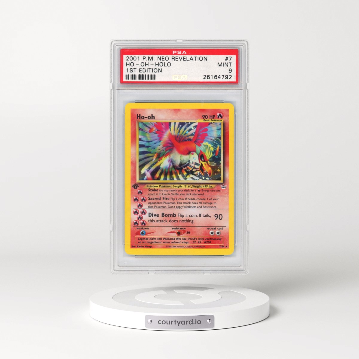 2001 Pokémon Neo Revelation #7 HO-Oh - 1st Edition Holo (PSA 9 MINT)