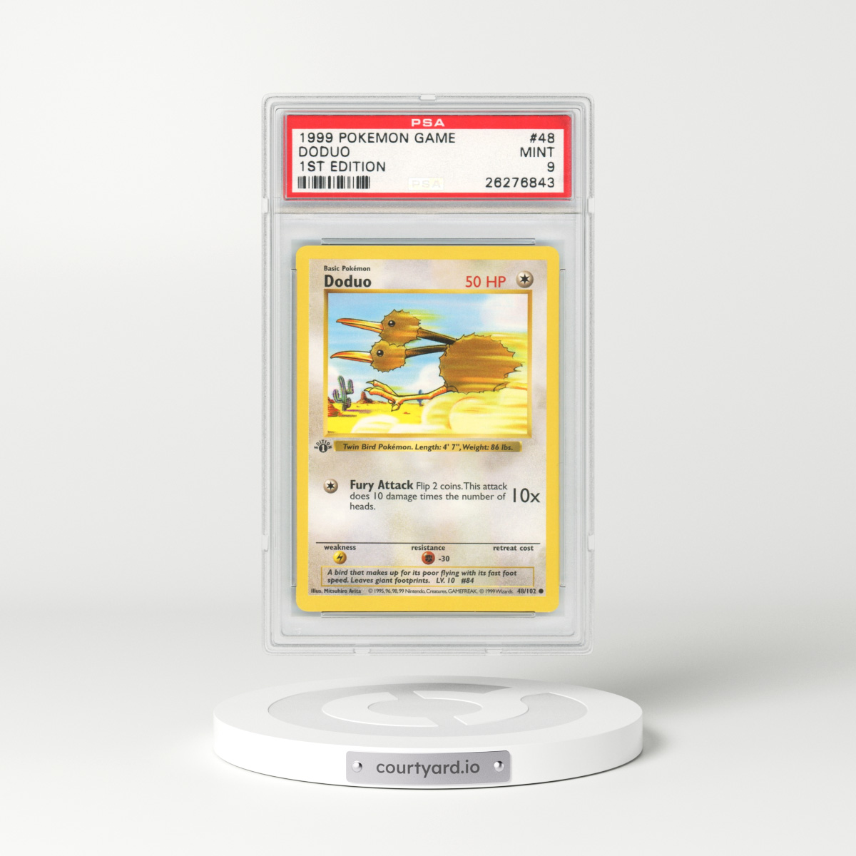 1999 Base Set #48 Doduo - 1st Edition Shadowless (PSA 9 MINT)