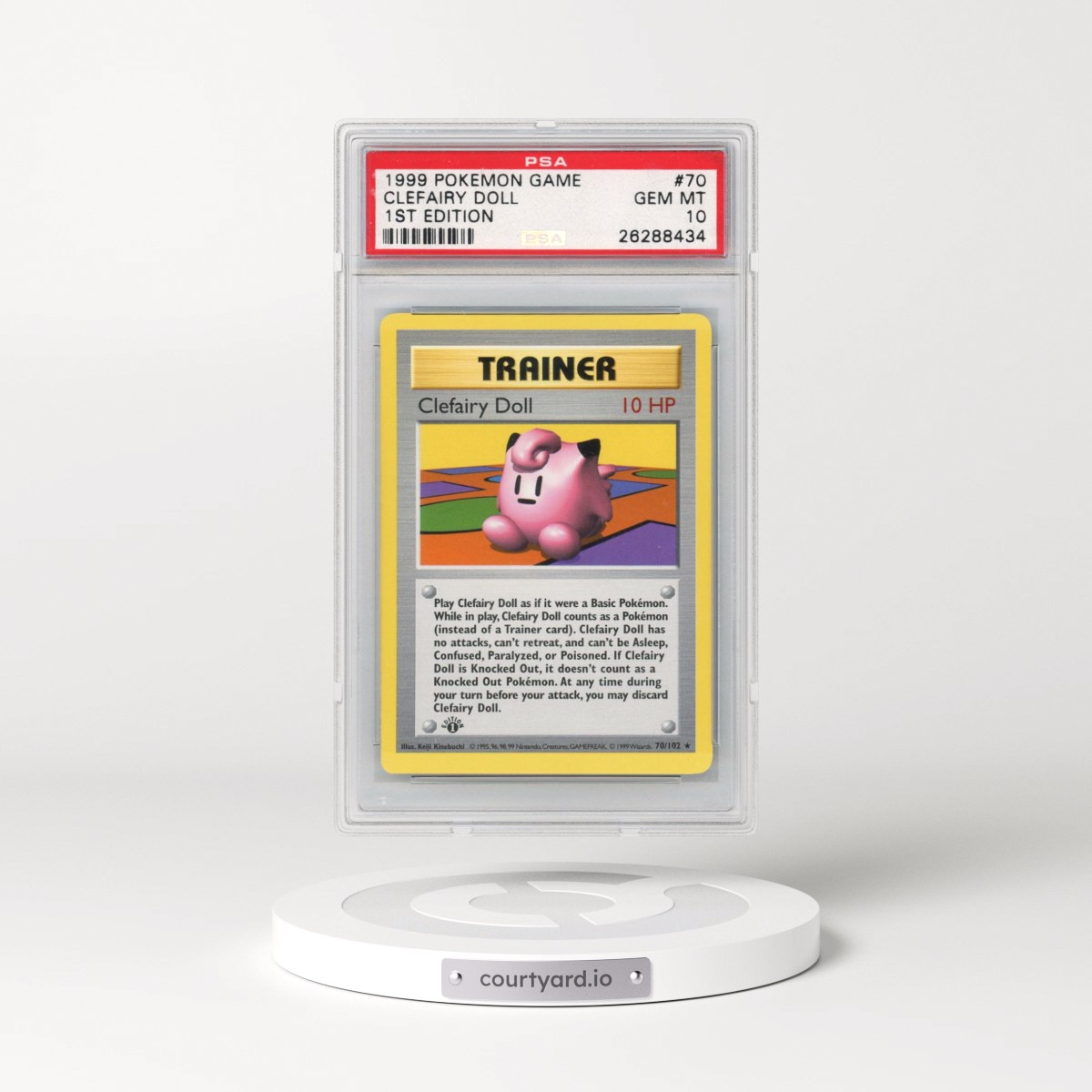 1999 Pokémon Game #70 Clefairy Doll - 1st Edition (PSA 10 GEM MINT)