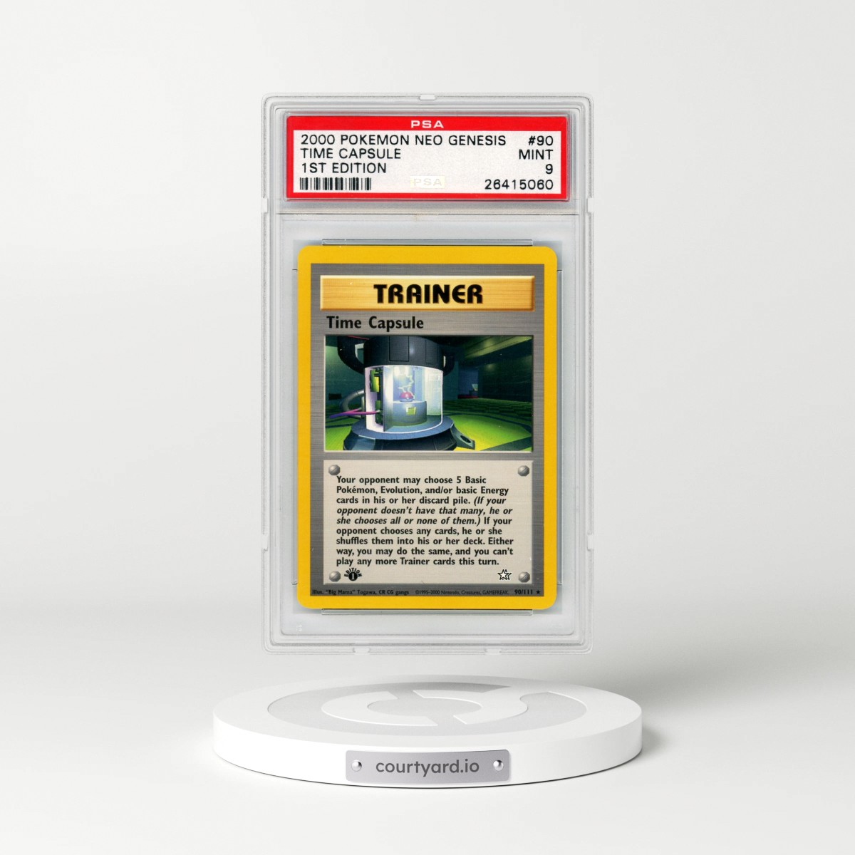 2000 Pokémon Neo Genesis #90 Time Capsule - 1st Edition (PSA 9 MINT)