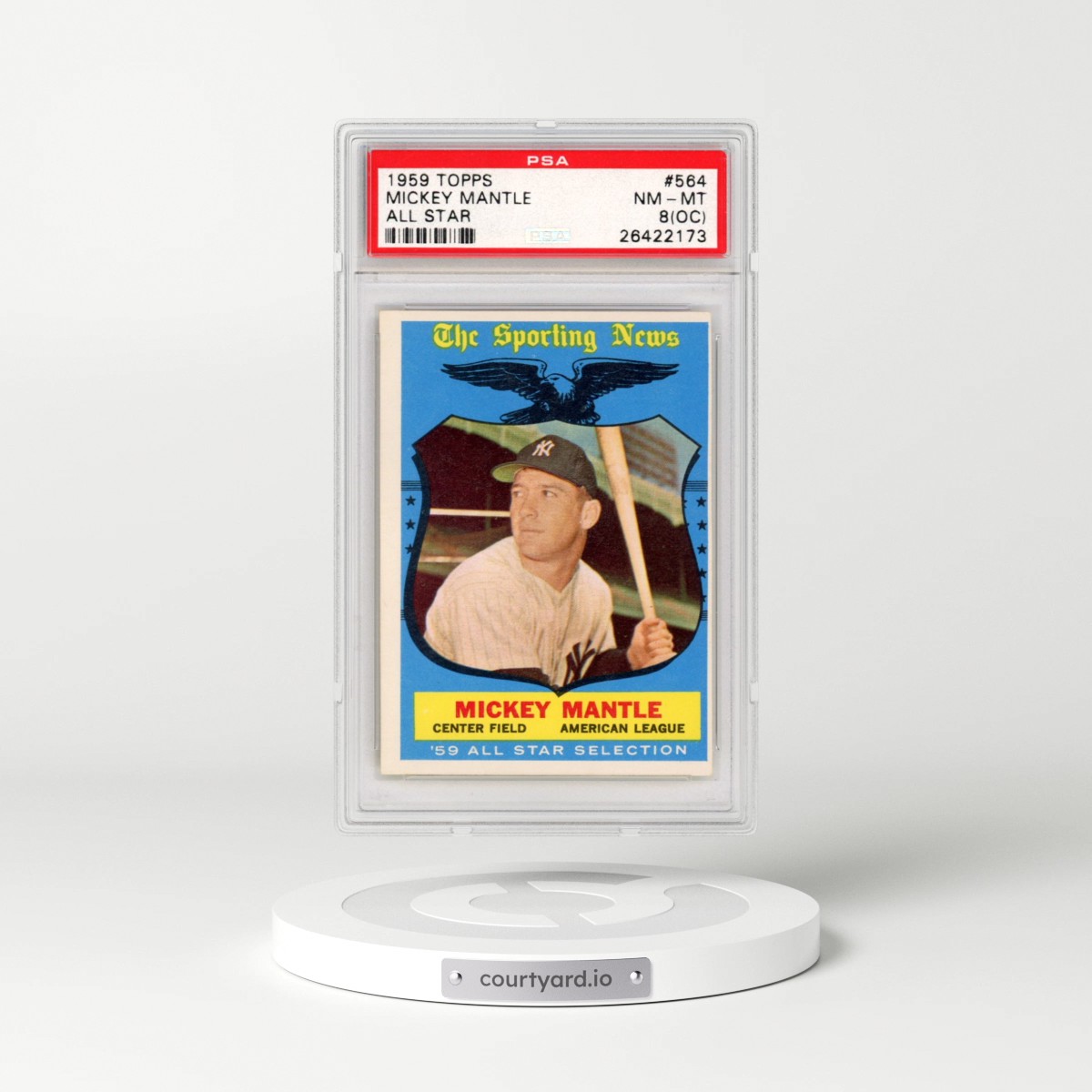 1959 Topps #564 Mickey Mantle - All Star (PSA 8 NM-MT)