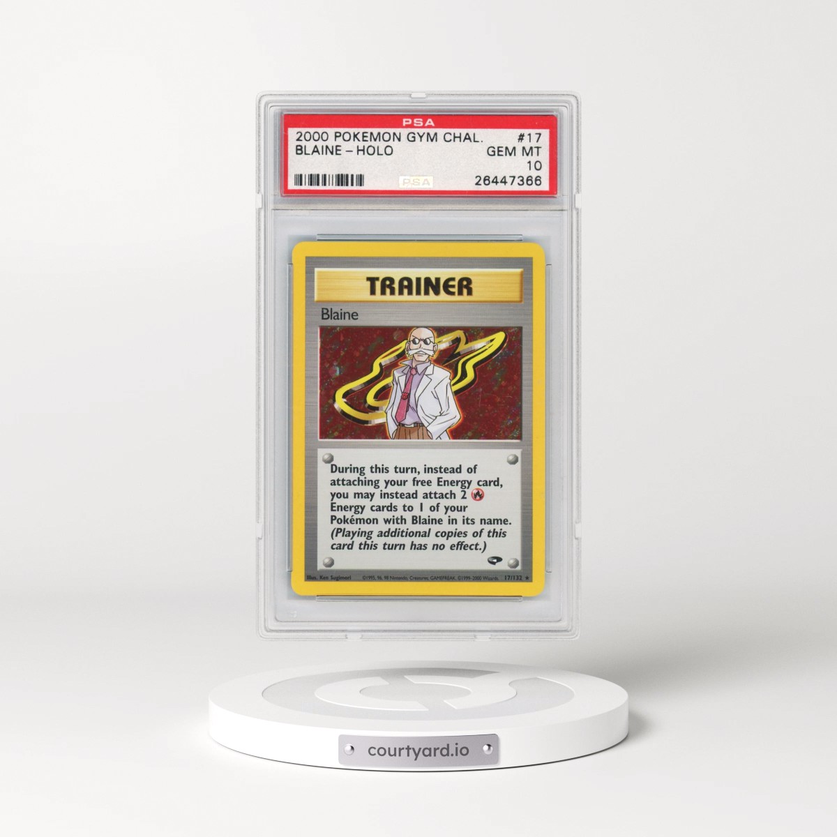 2000 Pokémon Gym Challenge #17 Blaine - Holo (PSA 10 GEM MINT)