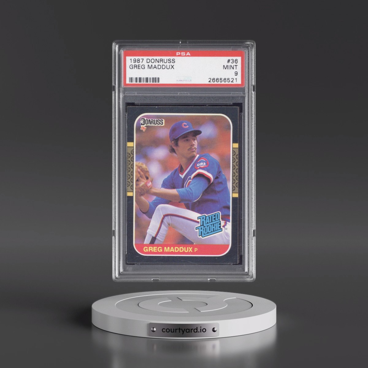 1987 Donruss #36 Greg Maddux (PSA 9 MINT)