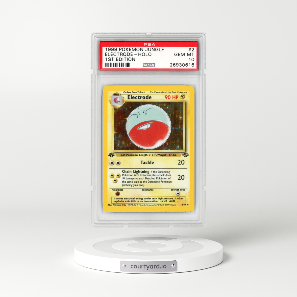 1999 Jungle #2 Electrode - 1st Edition Holo (PSA 10 GEM MINT)