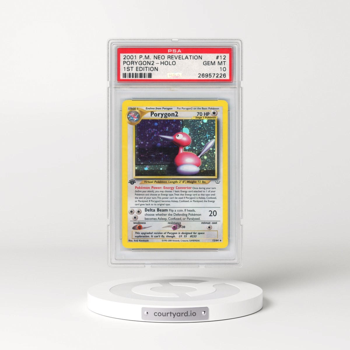 2001 Pokémon Neo Revelation #12 PORYGON2 - 1st Edition Holo (PSA 10 GEM MINT)