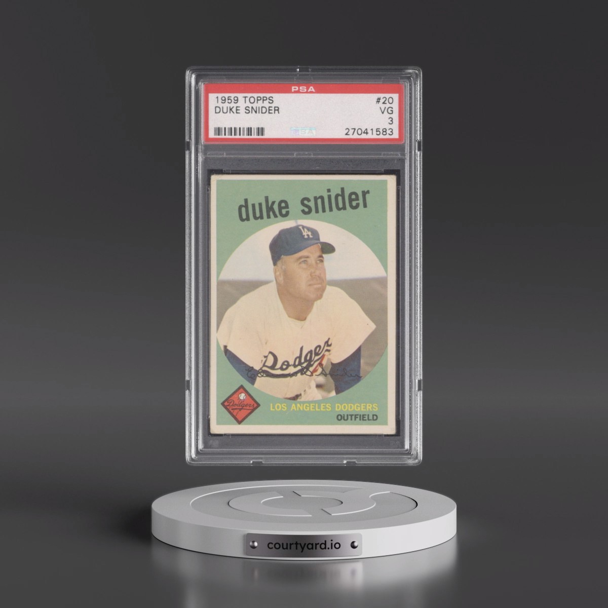 1959 Topps #20 Duke Snider (PSA 3 VG)