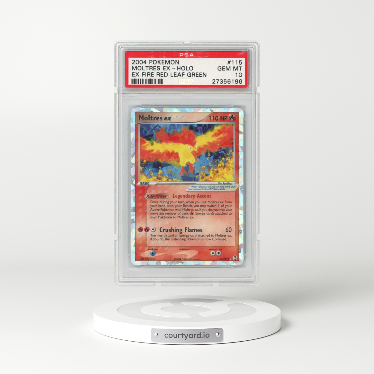 2004 Pokémon EX Fire Red & Leaf Green #115 Moltres EX - Holo Holo (PSA 10 GEM MINT)