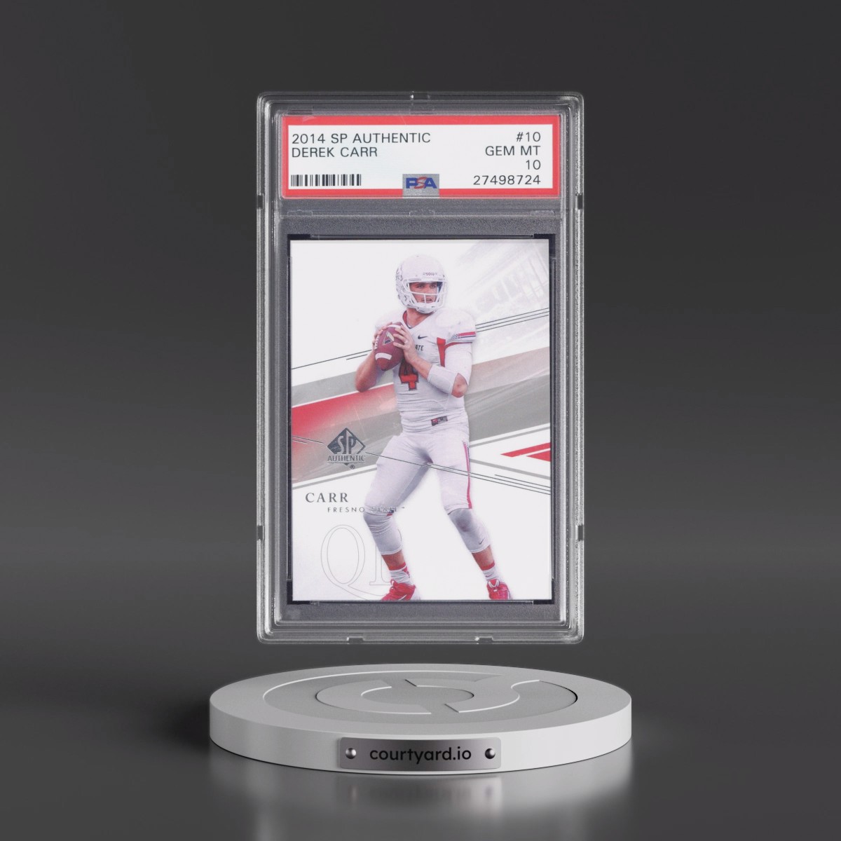 2014 SP Authentic Derek Carr #10 PSA 10